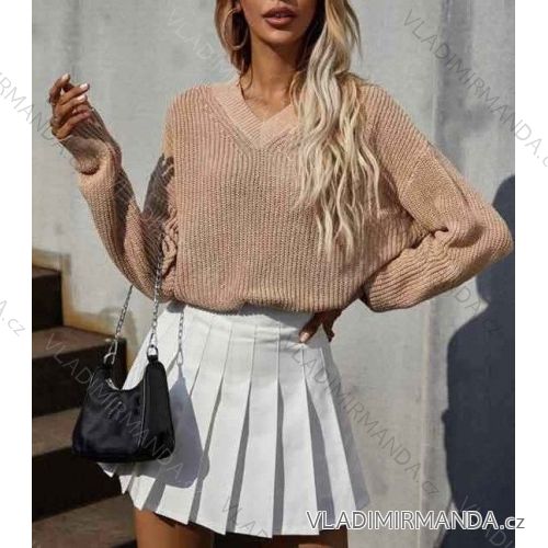 Svetr tenký dlouhý rukáv dámský (S/M ONE SIZE) ITALSKÁ MÓDA IMWA217073