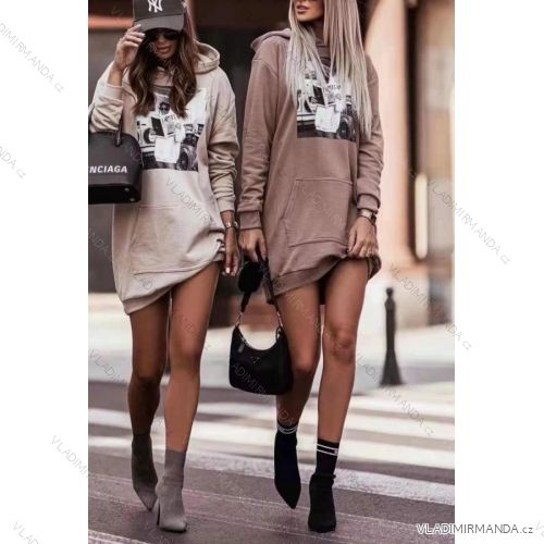 Women's Long Sleeve Dress (S / M ONE SIZE) ITALIAN FASHION IMWE216675