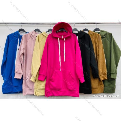 Zip Hoodie Long Sleeve Women (S / M ONE SIZE) ITALIAN FASHION IMWD2119711