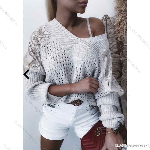 Women's Long Sleeve Sweater (S / M ONE SIZE) ITALIAN FASHION IMWA216590