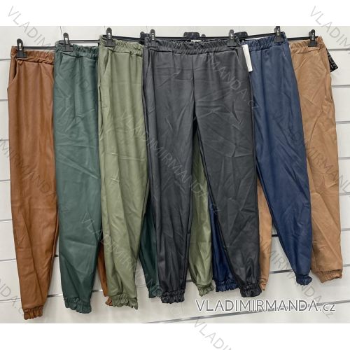 Women's long leatherette pants (S / M ONE SIZE) ITALIAN FASHION IMWC217186