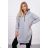 Gray insulated sweatshirt with side slits