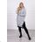 Gray insulated sweatshirt with side slits