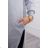 Gray insulated sweatshirt with side slits