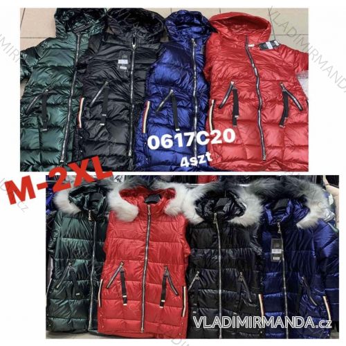 Bunda s kapucí dlouhý rukáv dámská (S-2XL) ITALSKÁ MÓDA HKW21205