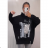 Sweatshirt long sleeve women's oversized (X / 2XL ONE SIZE) ITALIAN FASHION IMS21310