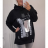 Sweatshirt long sleeve women's oversized (X / 2XL ONE SIZE) ITALIAN FASHION IMS21310