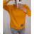 T-shirt - tunic short sleeve women's oversized (uni L-2XL) ITALIAN FASHION IMS20006 yellow