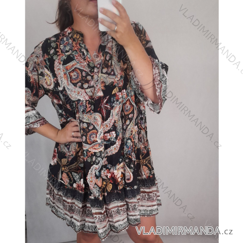Shirt Dress Oversize Long Sleeve Women's Oversized (XL / 2XL ONE SIZE) ITALIAN FASHION IMS21300