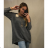 Women's Long Sleeve Extended Sweater (XL / 2XL ONE SIZE) ITALIAN FASHION IM4211584
