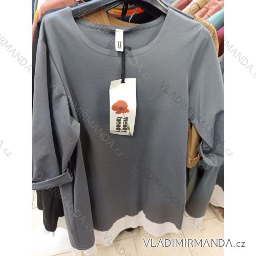 Tunika dlouhý rukáv dámská (M/L ONE SIZE) ITALSKÁ MÓDA IM521150
