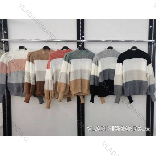 Svetr tenký dlouhý rukáv dámský (S/M ONE SIZE) ITALSKá MODA IMR21406
