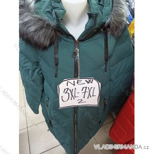 Bunda s kapucí dámská nadrozměr (3XL-7XL) ITALSKÁ MODA MA721100