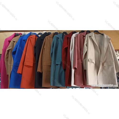 Kabát flaušový dlouhý rukáv dámský (M/L ONE SIZE) TURECKÁ MÓDA TMA21051