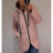 Zip coat long sleeve fleece hooded women's oversized (XL / 2XL ONE SIZE) ITALIAN FASHION IM421794