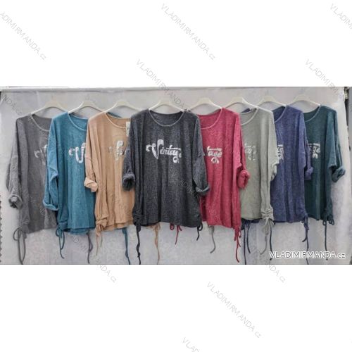 Long Sleeve Dress with Pendant Women's Oversized (3XL / 4XL ONE SIZE) ITALIAN FASHION IMWQ2115022
