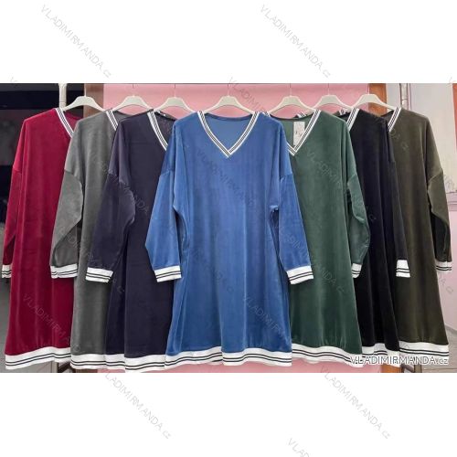 Long Sleeve Dress with Pendant Women's Oversized (3XL / 4XL ONE SIZE) ITALIAN FASHION IMWQ2115022