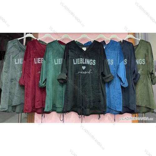 Long Sleeve Dress with Pendant Women's Oversized (3XL / 4XL ONE SIZE) ITALIAN FASHION IMWQ2115022