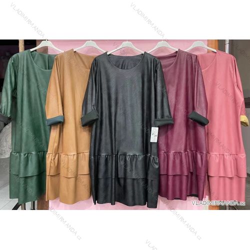 Long Sleeve Dress with Pendant Women's Oversized (3XL / 4XL ONE SIZE) ITALIAN FASHION IMWQ2115022