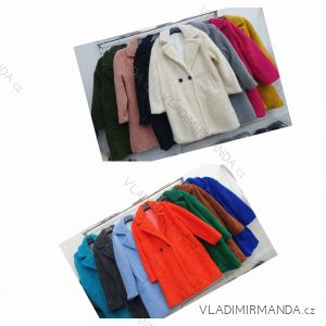 Women's coat long sleeve lamb (L / XL ONE SIZE) ITALIAN FASHION IMWA216589