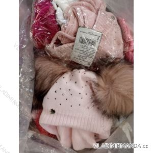 Set of children's hat and neckerchief for girls (4-9 years) POLISH MANUFACTURE PV921241