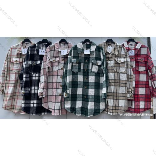 Women's long flannel jacket long sleeve (S / M ONE SIZE) ITALIAN FASHION IMWM217228