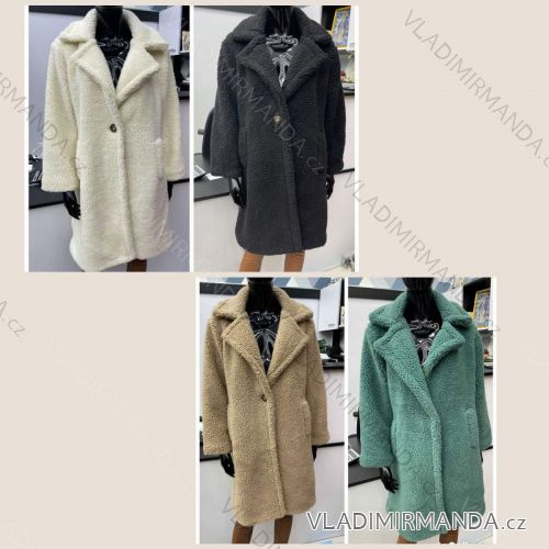 Women's coat long sleeve lamb (S / M ONE SIZE) ITALIAN FASHION IMWB217321