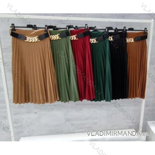 Long pleated women's skirt (S / M ONE SIZE) ITALIAN FASHION IMWD2129114