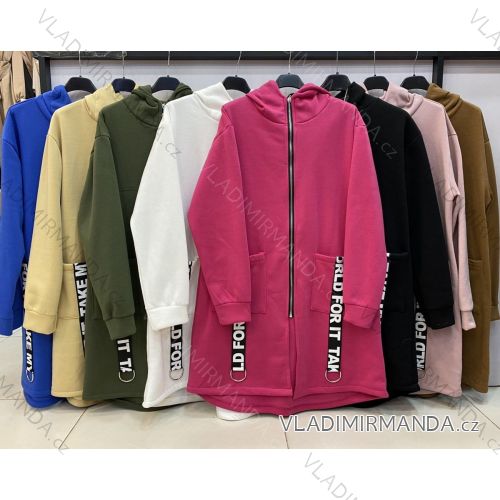 Zip Hoodie Long Sleeve Women (S / M ONE SIZE) ITALIAN FASHION IMWE217331