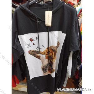 Women's Hooded Long Sleeve Dress (S / M ONE SIZE) ITALIAN FASHION IM821202