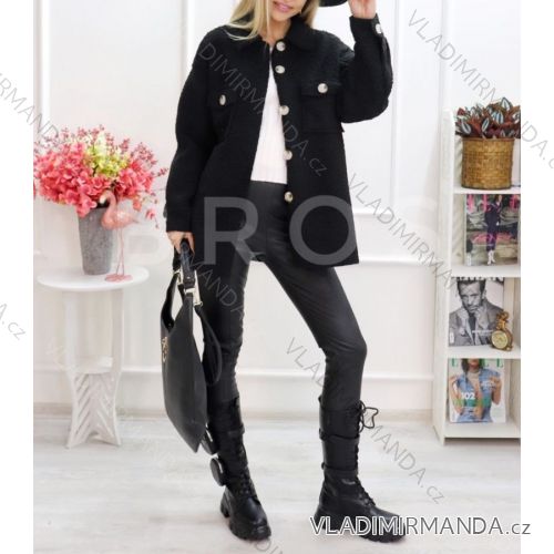 Women's long-sleeved lamb jacket (S / M ONE SIZE) ITALIAN FASHION IMWG217220