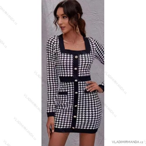 Women's Elegant Long Sleeve Dress (S / M ONE SIZE) ITALIAN FASHION IMWE217368