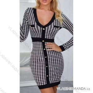 Women's Elegant Long Sleeve Dress (S / M ONE SIZE) ITALIAN FASHION IMWE217368