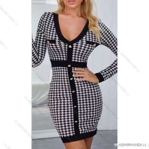 Women's Elegant Long Sleeve Dress (S / M ONE SIZE) ITALIAN FASHION IMWE217368