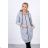 Long insulated sweatshirt with hood, navy blue