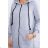 Long insulated sweatshirt with hood, navy blue