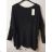 Women's Long Sleeve Sweater (S / M / L one size) ITALIAN FASHION IMWA214327 black XL / 3XL