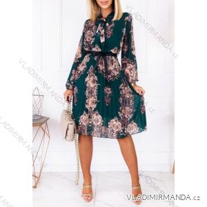 Šaty elegantní dlouhý rukáv dámské (S/M ONE SIZE) ITALSKÁ MÓDA IMWM217234