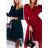 Women's Elegant Long Sleeve Dress (S / M ONE SIZE) ITALIAN FASHION IMWE217368