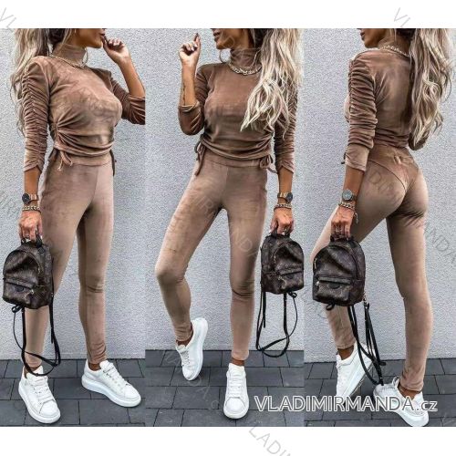 Tričko elegantní dlouhý rukáv dámské (UNI S/M) ITALSKÁ MÓDA IMM20954