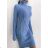 Women's Knitted Long Sleeve Dress (S / M ONE SIZE) ITALIAN FASHION IMWE217258