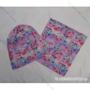 Baby Girls' Hat (3-8 Years) Warm Hat and Neckerchief Set POLISHING PV321048