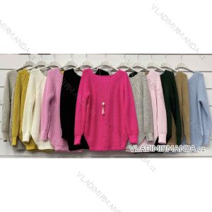 Svetr tenký dlouhý rukáv dámský (S/M ONE SIZE) ITALSKÁ MÓDA IMWA217073