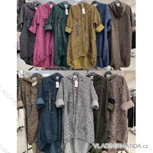 Women's long-sleeved fleece coat (S / M ONE SIZE) ITALIAN FASHION IMWY217671