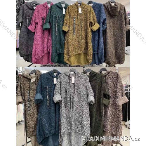 Women's long-sleeved fleece coat (S / M ONE SIZE) ITALIAN FASHION IMWY217671