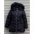 Bunda s kapucí dlouhý rukáv dámská (S-2XL) ITALSKÁ MÓDA HKW21205
