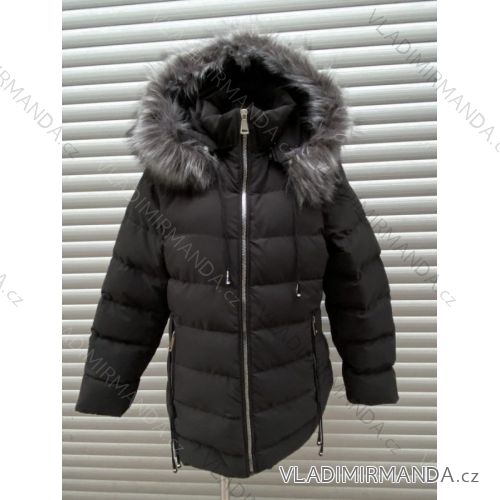 Bunda/kabát s kapucí dlouhý rukáv dámská (S-2XL) ITALSKÁ MÓDA HKW21212