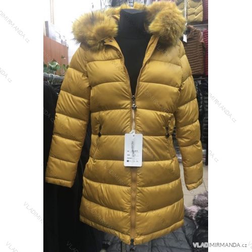 Bunda s kapucí dlouhý rukáv dámská (S-2XL) ITALSKÁ MÓDA HKW21205