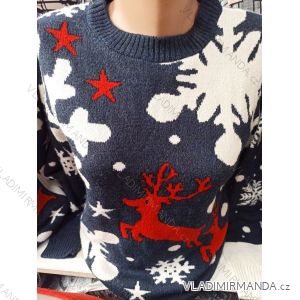 Sweater Christmas Pattern Warm Knit Long Sleeve Ladies (s-xl) TURKISH MODA MA719004