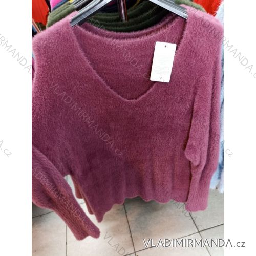 Women's Knitted Long Sleeve Sweater (S / M ONE SIZE) ITALIAN FASHION IM7213402